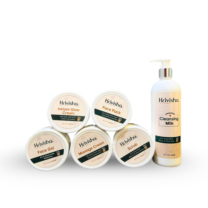 24K Gold Bright Glow Complete Facial Kit