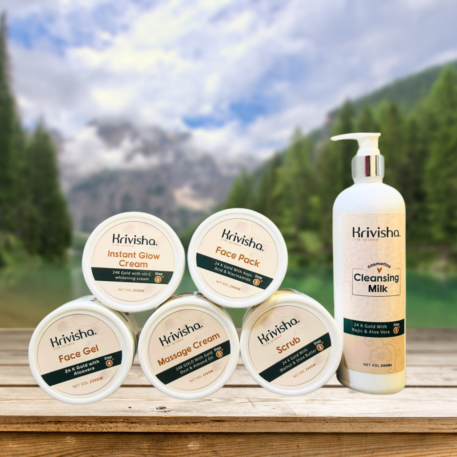 24K Gold Bright Glow Complete Facial Kit