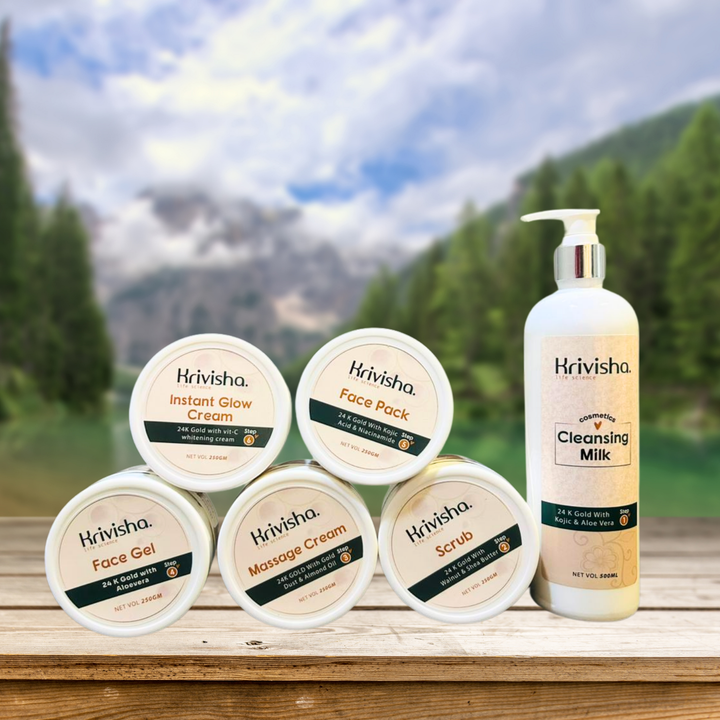 24K Gold Bright Glow Complete Facial Kit