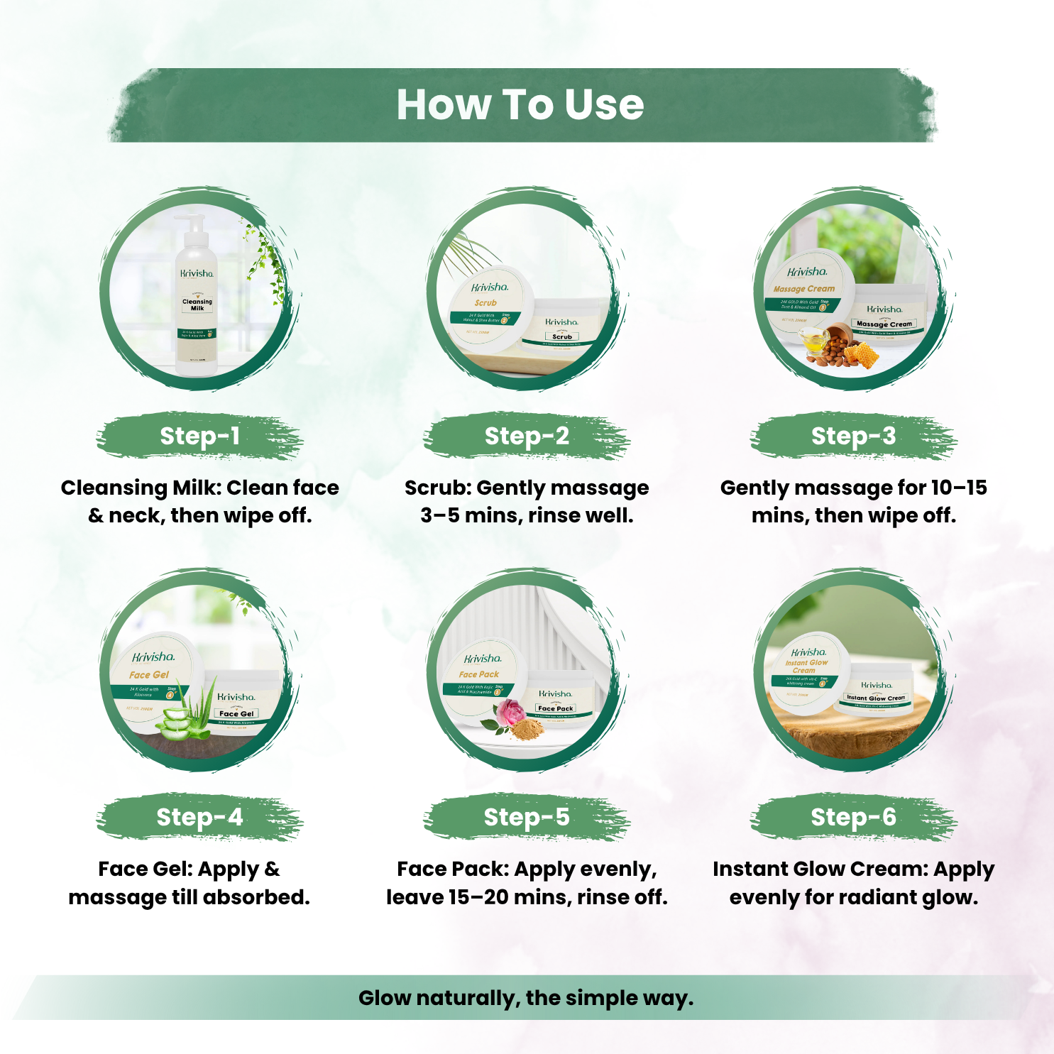 24K Gold Bright Glow Complete Facial Kit