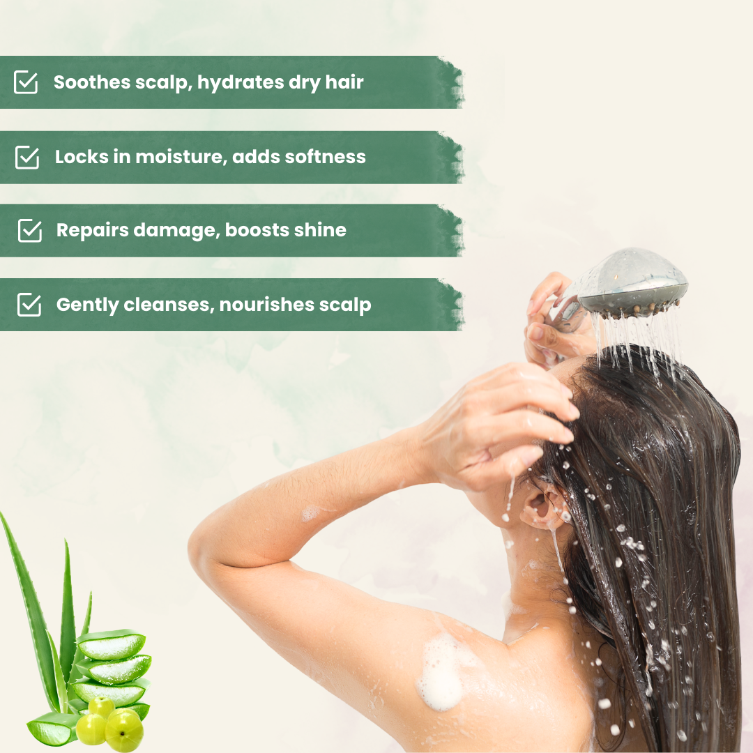 Aloevera Herbal Cleanser Shampoo With  Aloevera &Glycerine ,Polyquaternium -7 For Pure & Healthy Hair Care