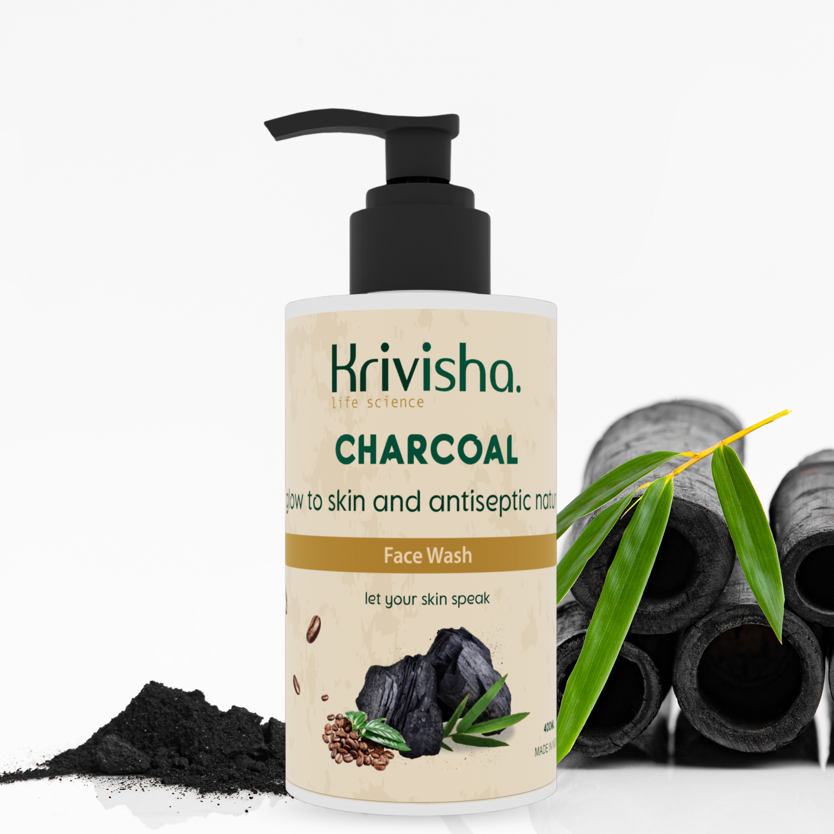 Charcoal Glow To Skin Facewash With Activated Charcoal For Antiseptic Natural