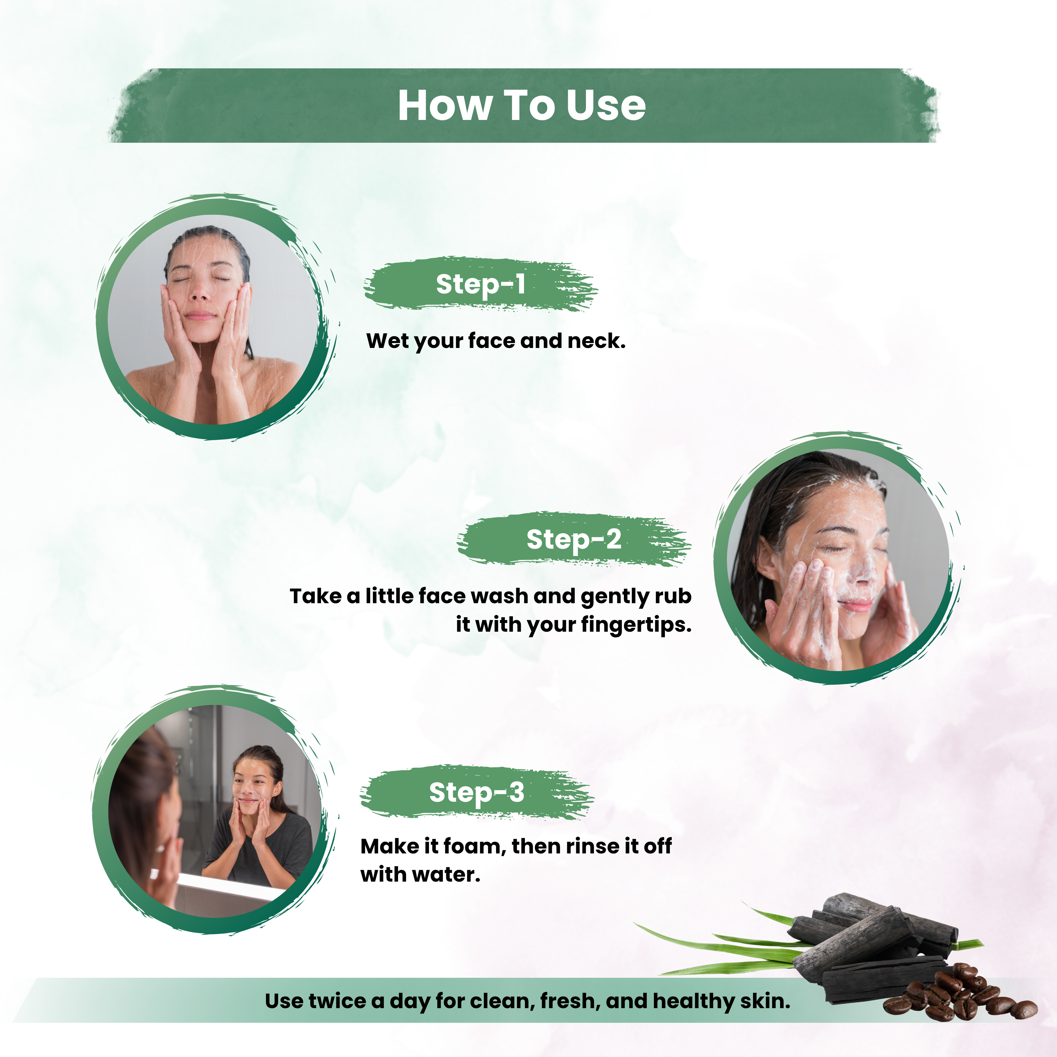 Charcoal Glow To Skin Facewash With Activated Charcoal For Antiseptic Natural