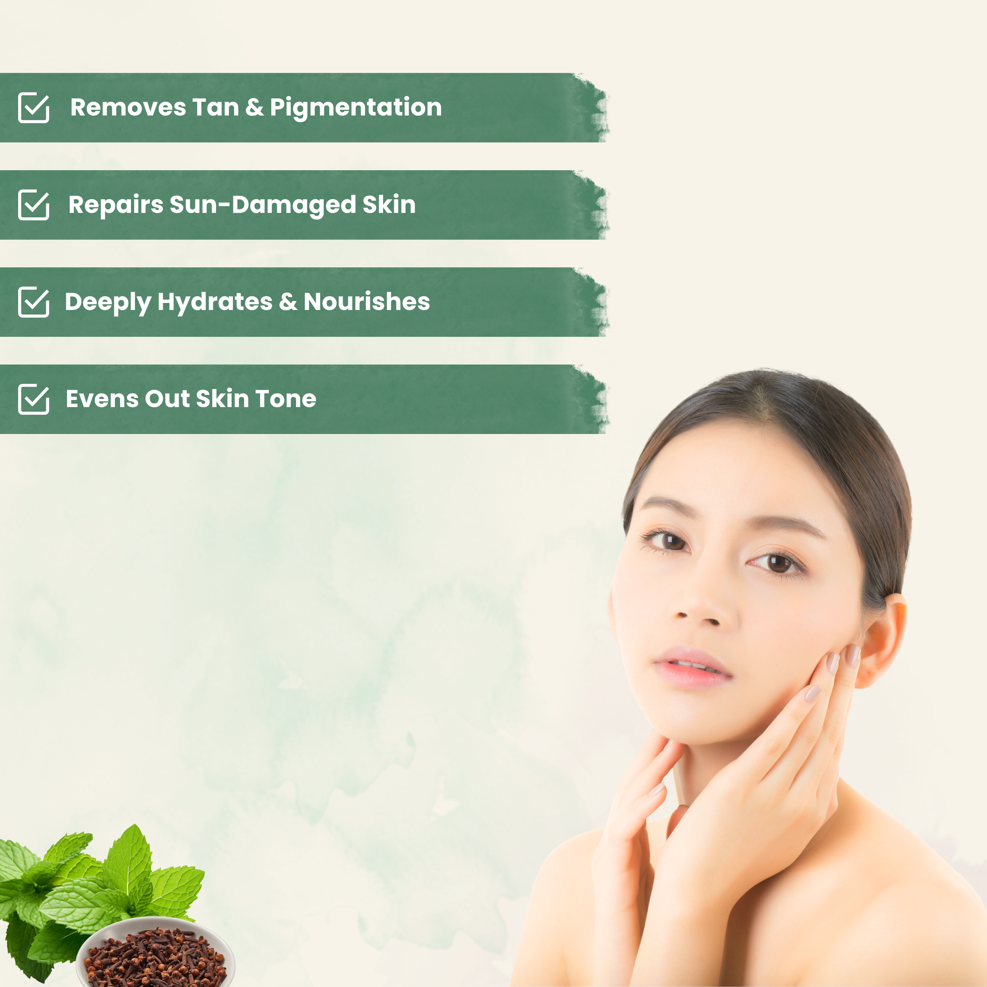 D-Tan Skin Tightening With Clove Oil & Pipermint Oil For Reduces Pigmentation