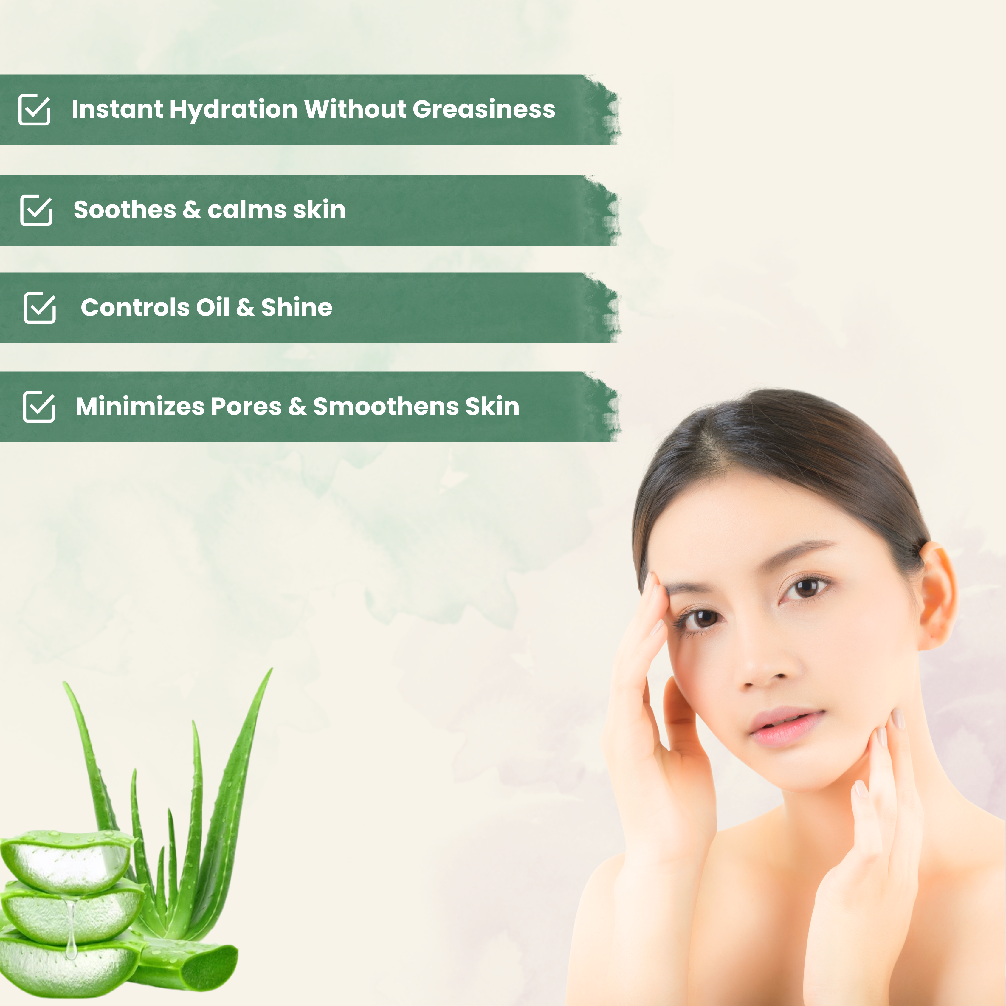 Face Gel  Get Glowing Skin With Aloevera For Soothes & Hydrates Skin
