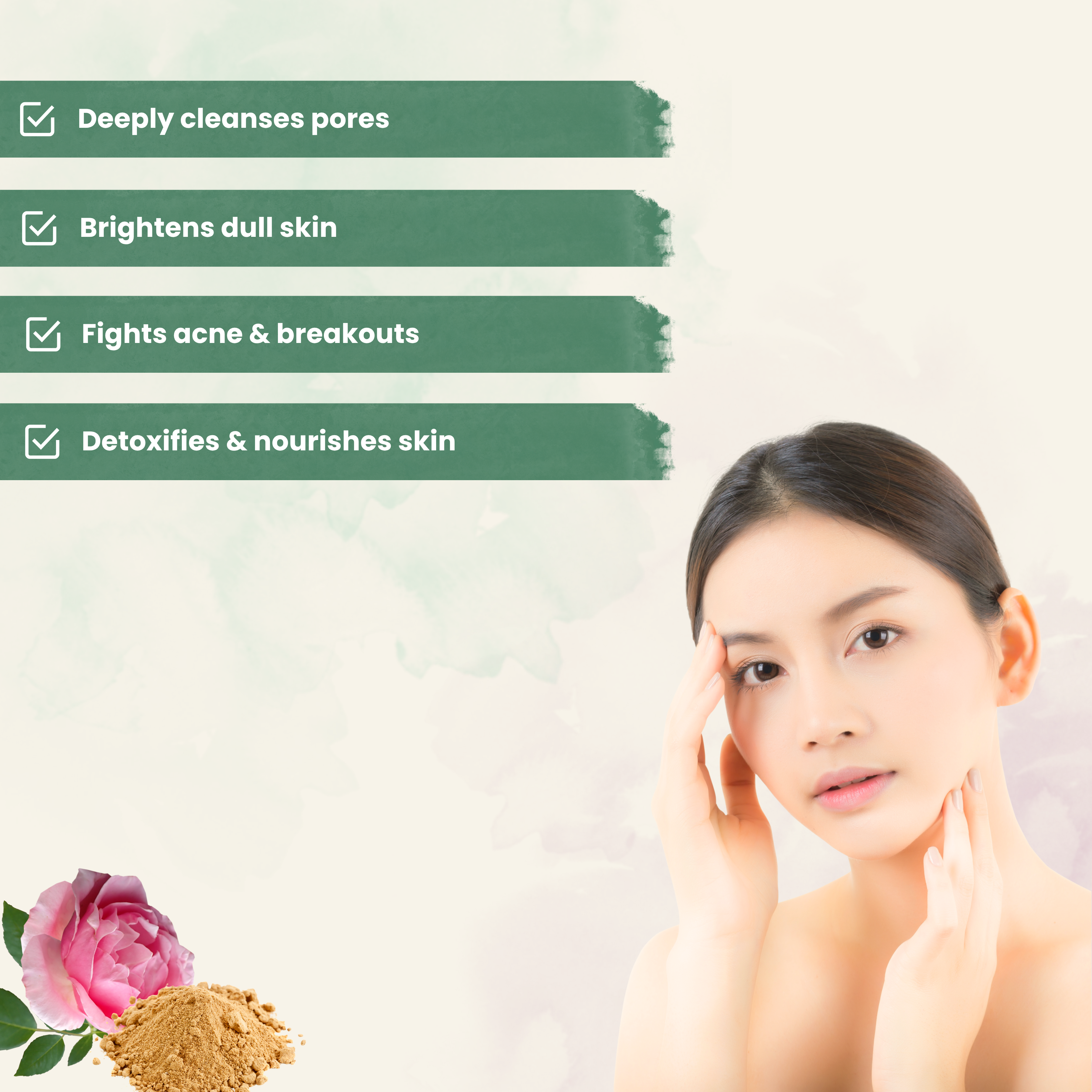 Face Pack  Purifying  With Rose , Niacinamide ,Multani Mitti For Normal To Oily Skin