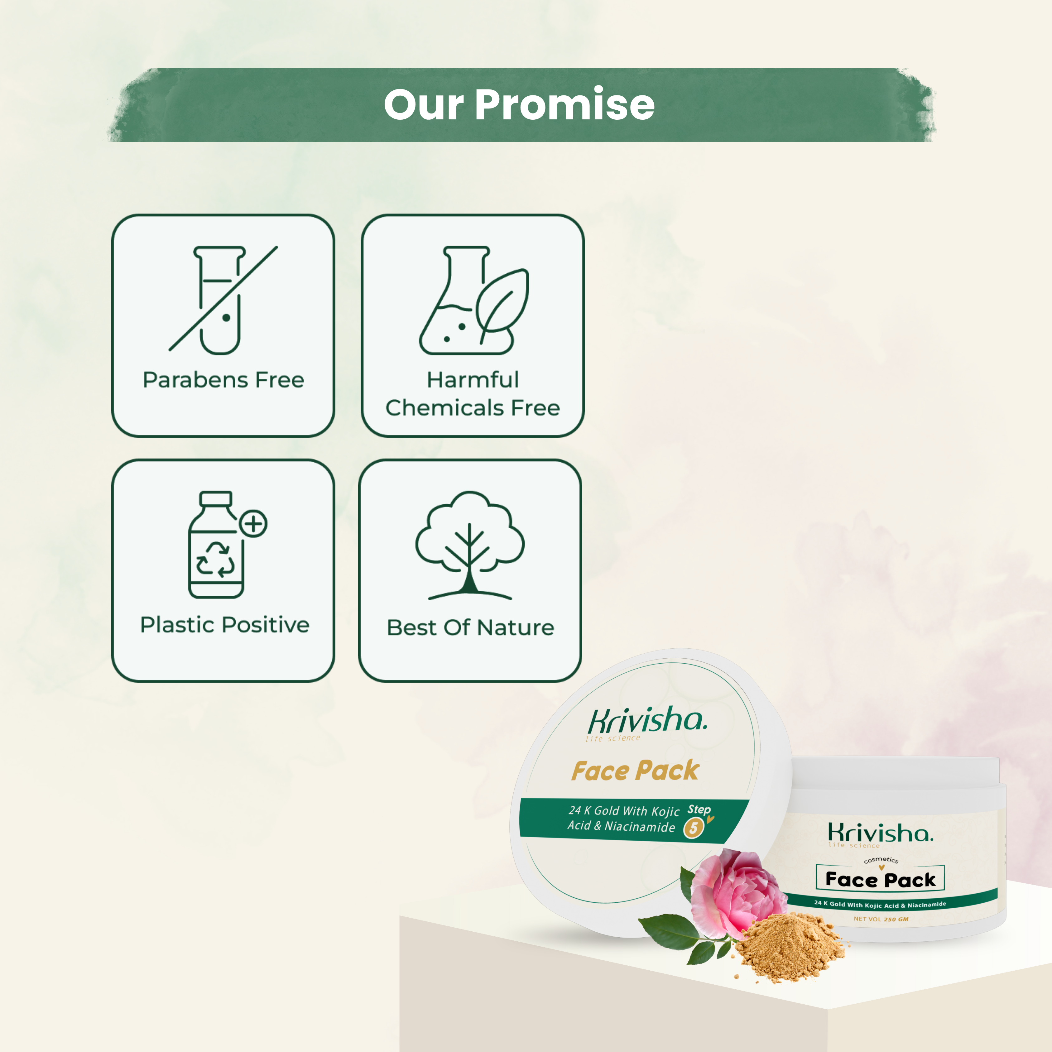 Face Pack  Purifying  With Rose , Niacinamide ,Multani Mitti For Normal To Oily Skin