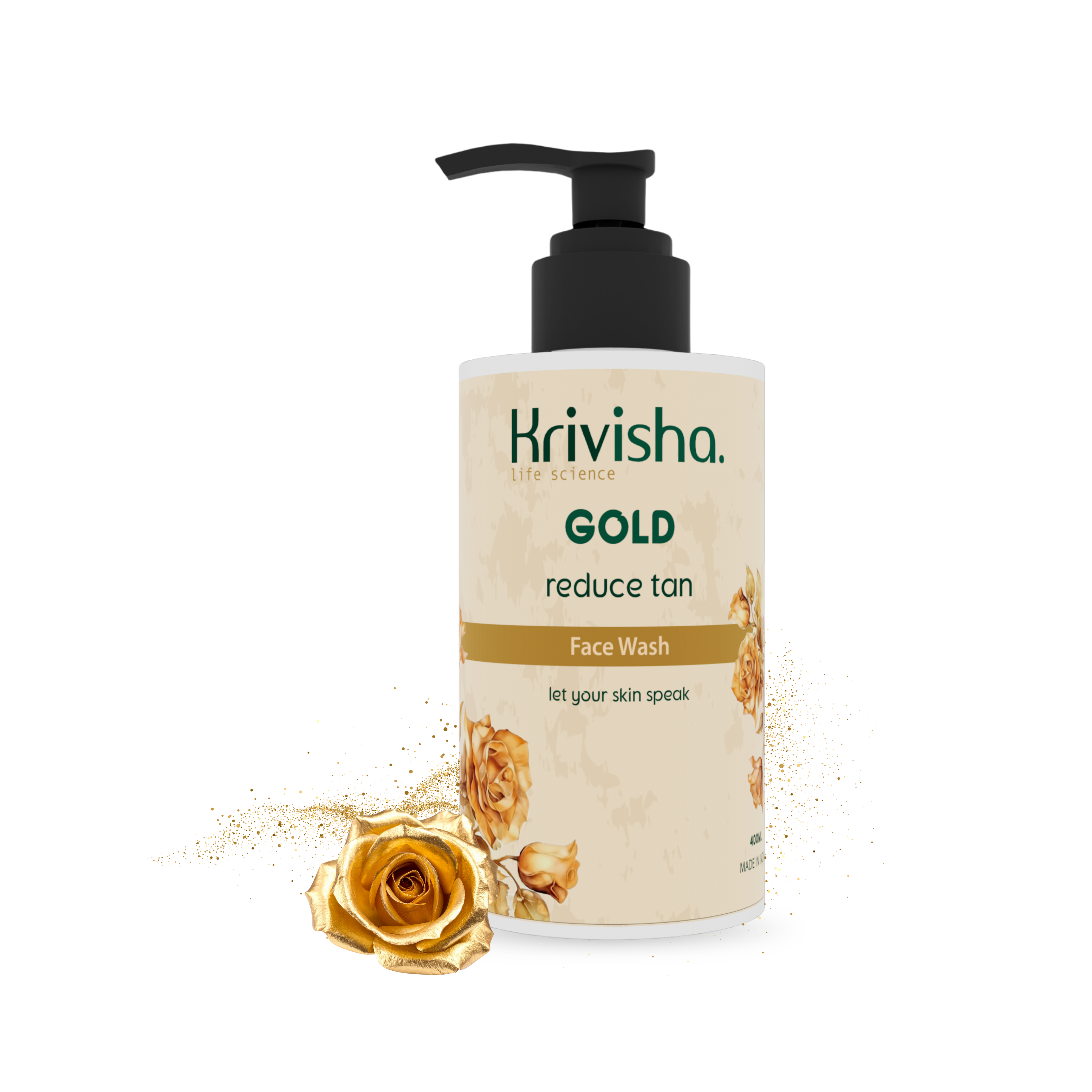 Gold Reduce Tan Facewash With Golden  Dust,Glycerine,Aloevera  For Cleansen Skin