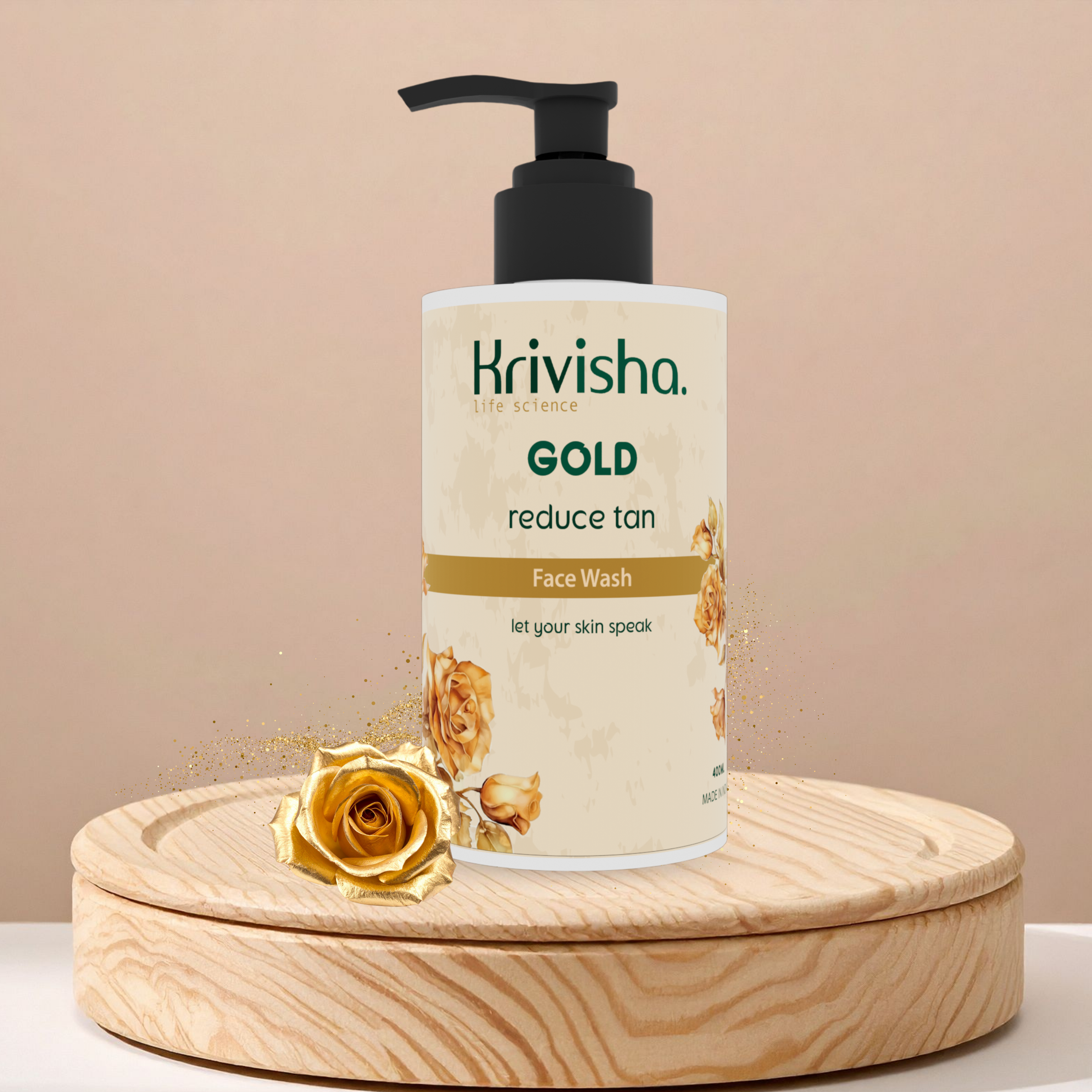 Gold Reduce Tan Facewash With Golden  Dust,Glycerine,Aloevera  For Cleansen Skin