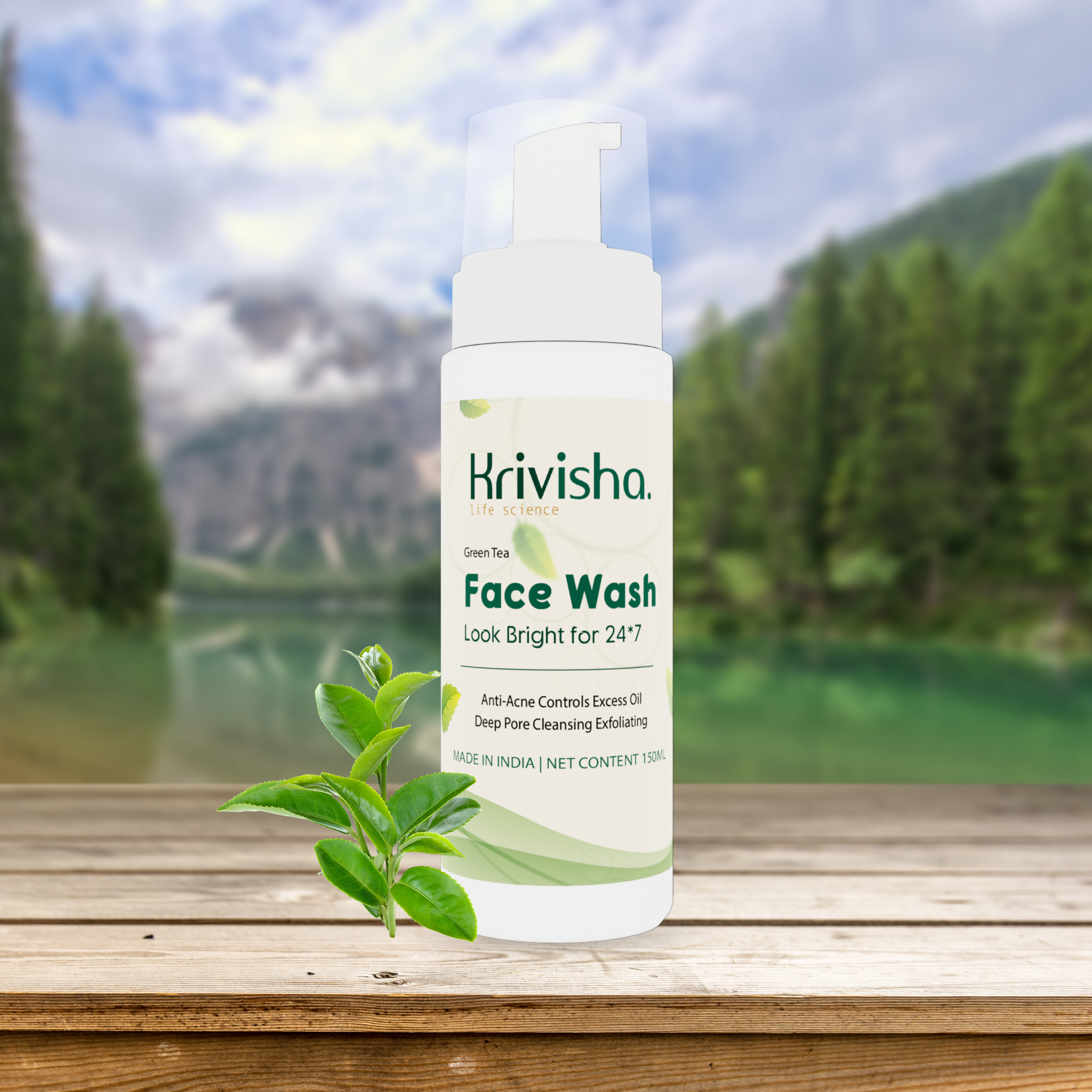 Green Tea Facewash With Green Tea & Tea Tree For Anti Acne & Controls Excess Oil