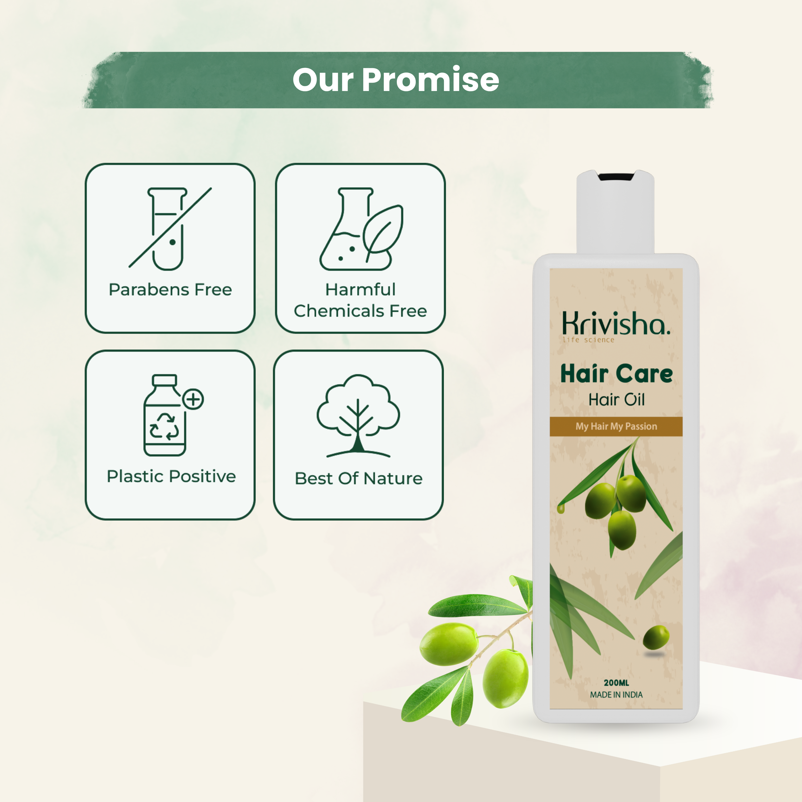Hair Care Hair Oil With Tamanu Oil & Olive Oil For Hair Fall Control /Suitable For All Hair Types