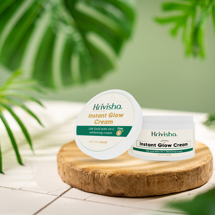 Instant Glow  Natural Glow Cream With Vitamin -C ,Almond Oil For Improves Skin  Cell Turnover