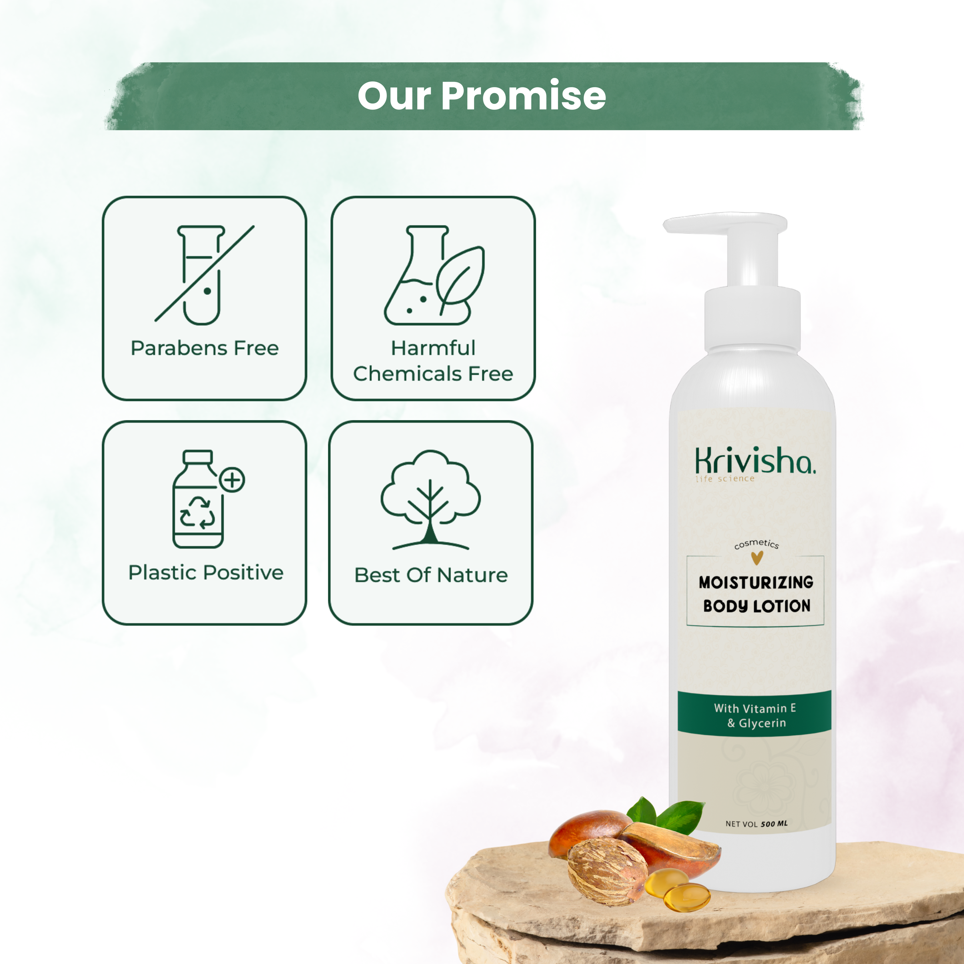 Moisturizer Body Lotion With Vitamin -E &Glycerine For Nourish Dry Skin & Hydrate Very Dry Skin