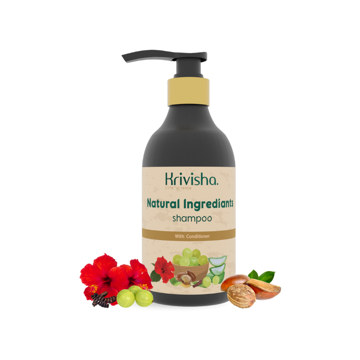 Natural Ingrediants Shampoo With Amala,Aritha,Bhringaraj,Shikakai For Cleanser For Controlling Dandruff & Hair Fall Strenthen Hair