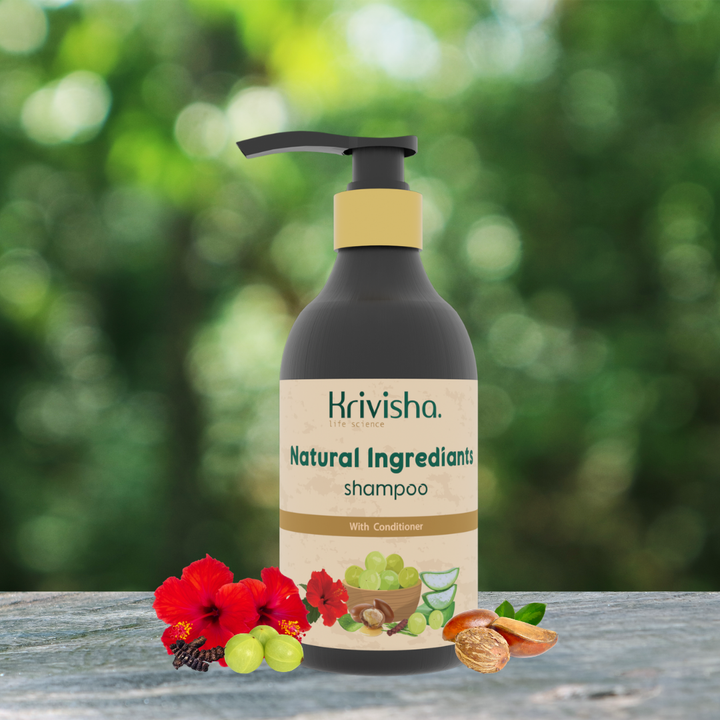 Natural Ingrediants Shampoo With Amala,Aritha,Bhringaraj,Shikakai For Cleanser For Controlling Dandruff & Hair Fall Strenthen Hair