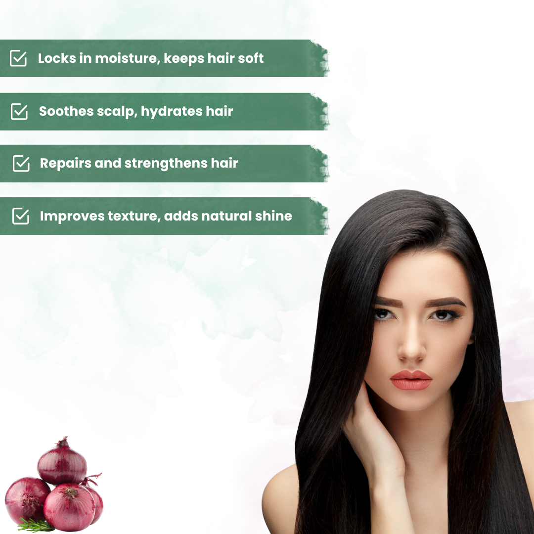 Onion Hair Shmpoo With Onion, Ginger & Pea Extract For Reduce Hair Fall/Smoothens Hair