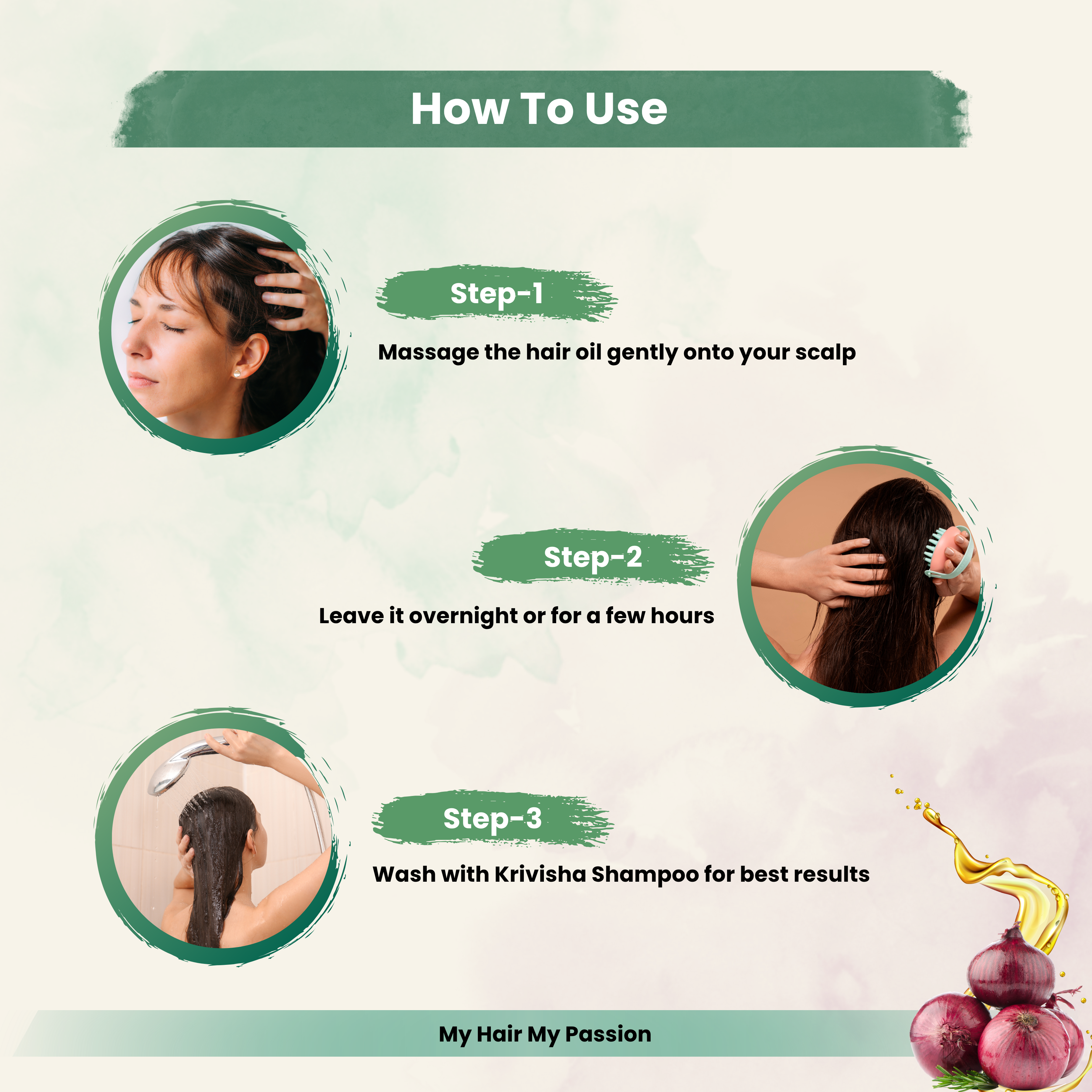 Onion Hair Oil With Onion Seed Oil  & Jojoba For Hair Growth /Hair Fall Control  With Redensly