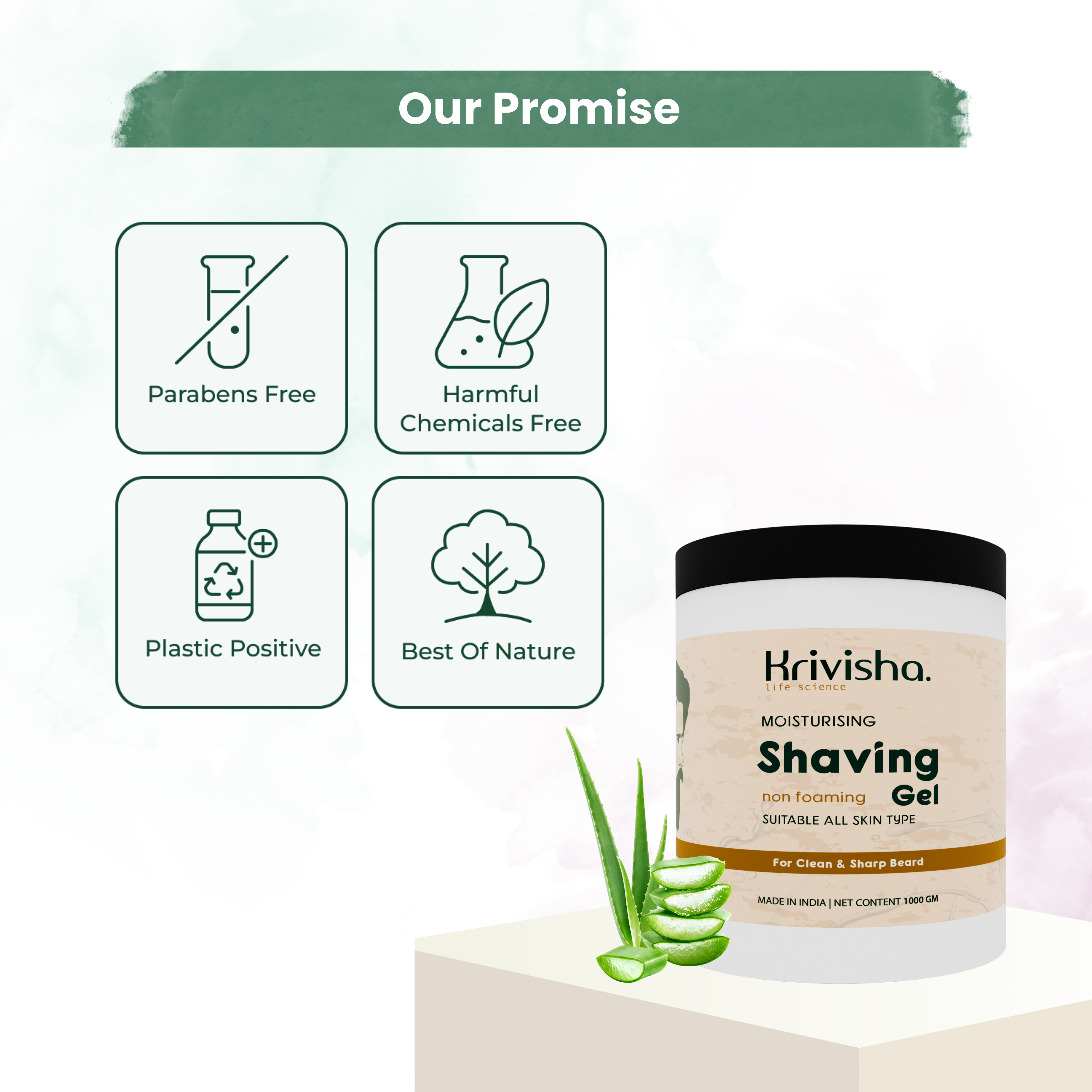 Shaving Gel With Glycerine & Aloevera  For Clean And Shaep Beard