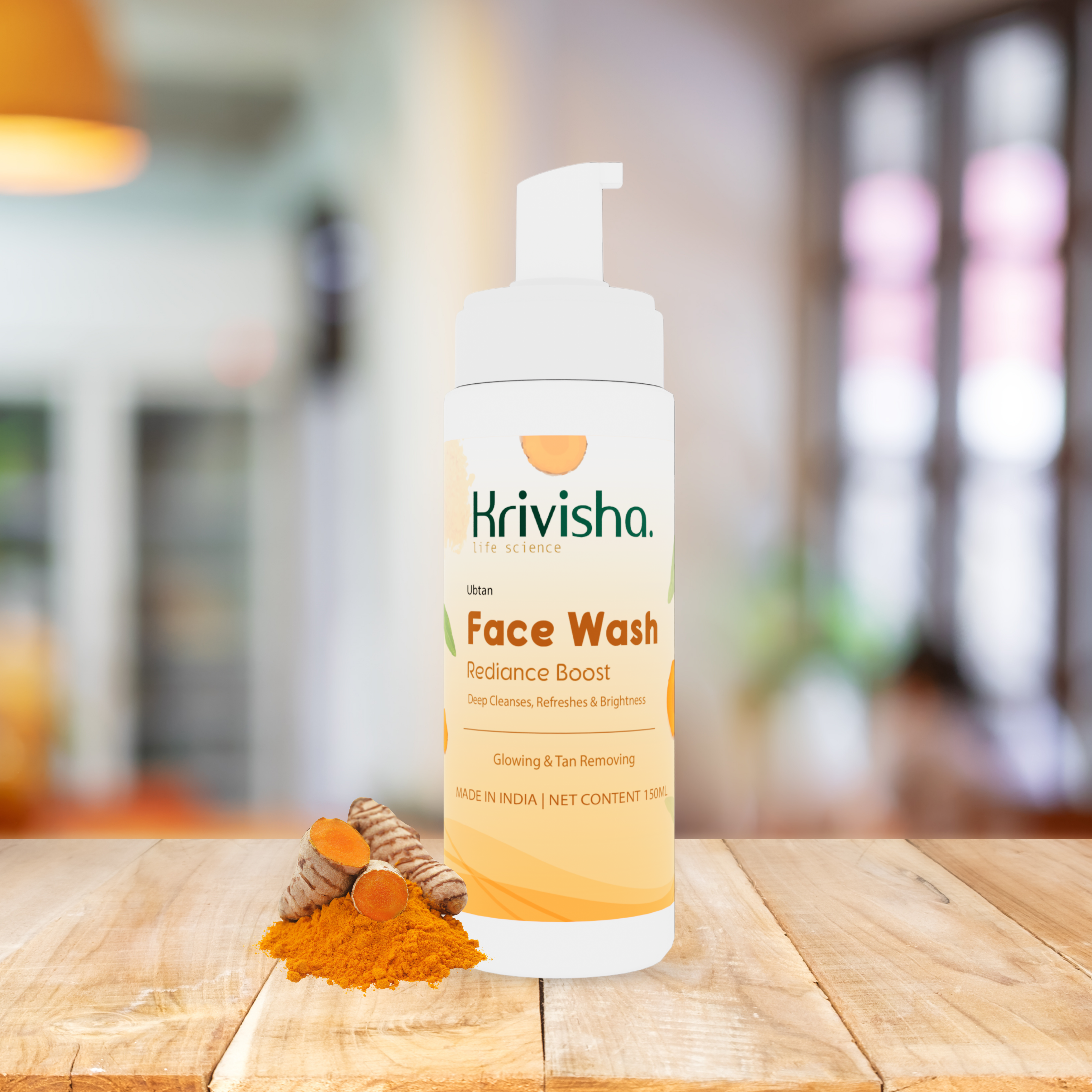 Ubatan Rediance Boost Facewash With  Neem,Tulsi, Turmeric For Ten Removing