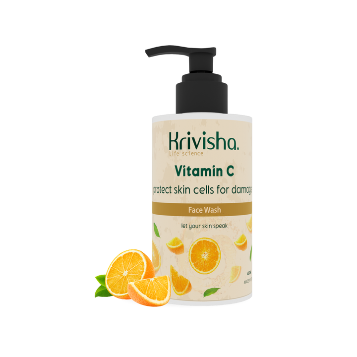 Vitamin -C Protect Skin Facewash With  Orange For Clears Dullness