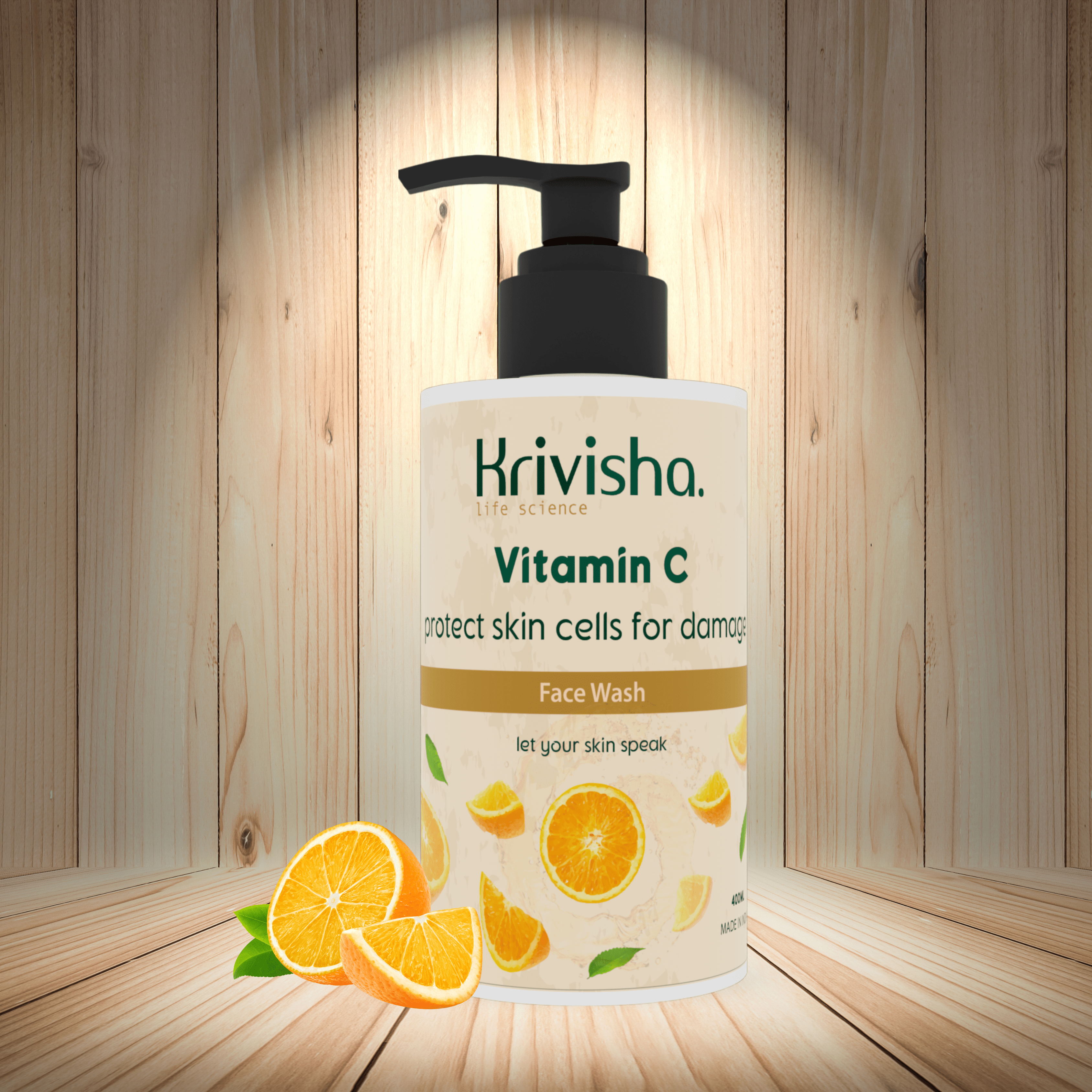Vitamin -C Protect Skin Facewash With  Orange For Clears Dullness